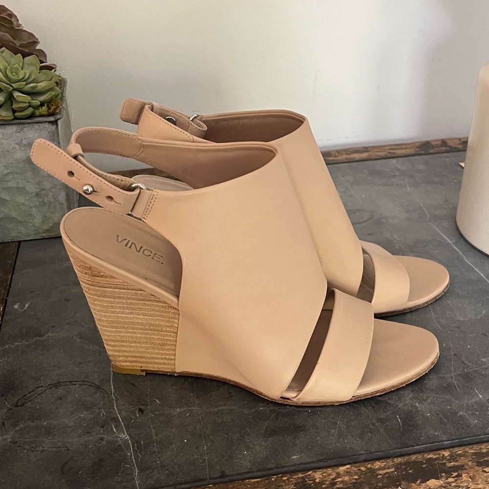 Leather Vince Wedges